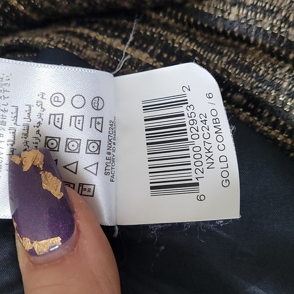 BCBGeneration Gold Black Combo Zipper shorts 6 - Picture 7 of 7